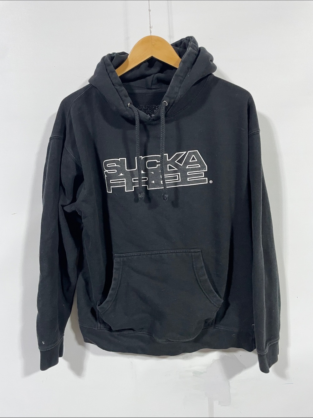 Sucka free Black Pullover Hoodie sweatshirt - Men